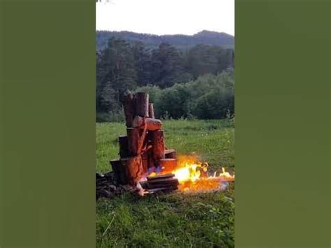 как надо разжигать костер#экстрим #костёр #природа - YouTube