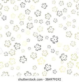 Vector Illustration Seamless Beige Flowers Background Stock Vector