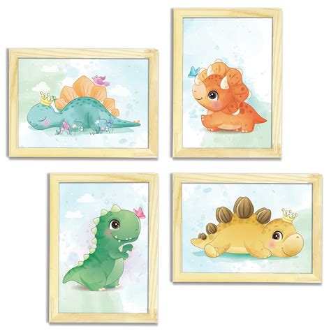 Kit Quadros Decorativos Infantil Dinossauros Menino Elo