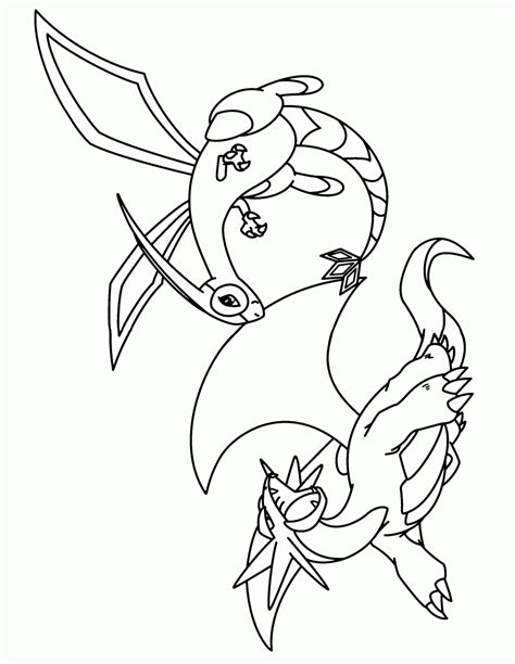 Mega Salamence Pages Coloring Pages