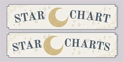 Celestial Themed Star Chart Display Banner Teacher Made