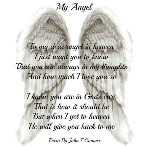 My Angel Poem By John F Connor Qoutes Pinterest John Connor Amber And Poem