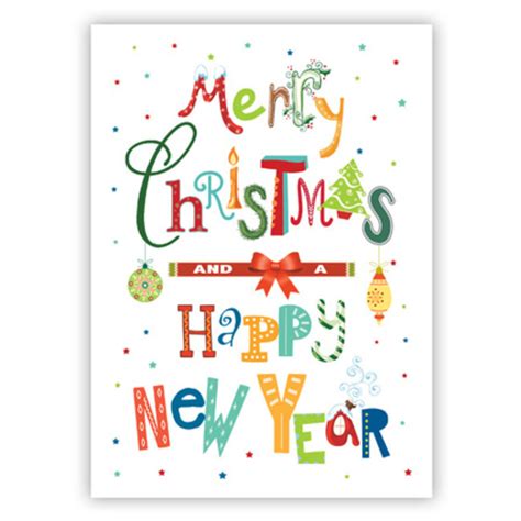 Carte De Voeux Merry Christmas Happy New Year Boutique En Ligne