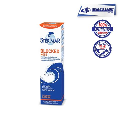 STERIMAR BLOCKED NOSE HYPERTONIC 100ML Shopee Malaysia