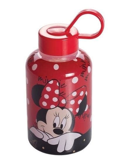 Garrafa Cilíndrica C Tampa Minnie 280ml Plasutil Garrafa