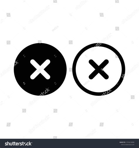 Cross Mark Icon Vector Sign Symbol Stock Vector (Royalty Free ...