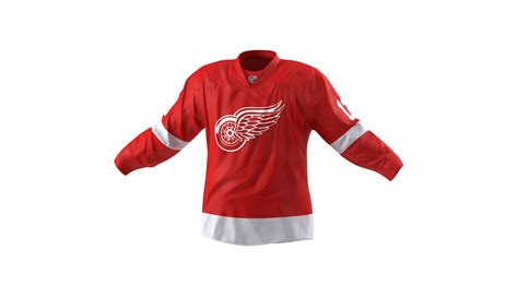 Hockey Jersey Detroit Red Wings 3D model | CGTrader