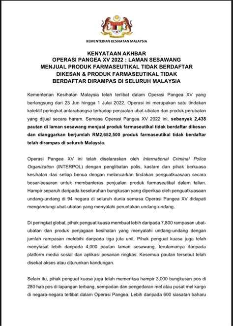 KKMalaysia On Twitter Kenyataan Akhbar Kementerian Kesihatan