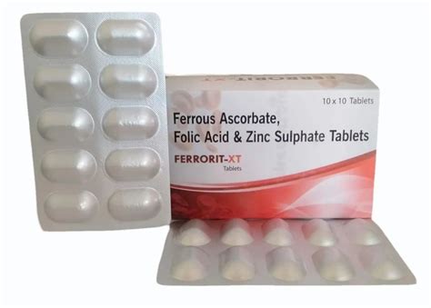 Ferrous Ascorbate Folic Acid Zinc Sulphate Tablet At 250 Box