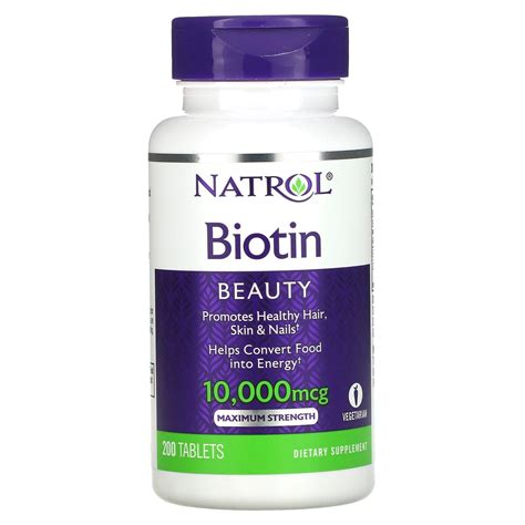 Natrol Biotin Mcg Maximum Strength Ez Health Beauty