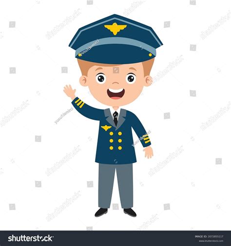 Cartoon Drawing Pilot Stock Vector (Royalty Free) 2072855117 | Shutterstock