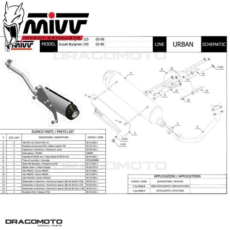 Full Exhaust Suzuki Burgman 125 2002 2003 Mivv Urban Kat Ebay