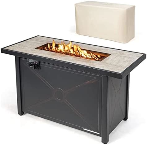 Outdoor Propane Fire Pit Table CSA Approved Safe 50 000BTU Auto