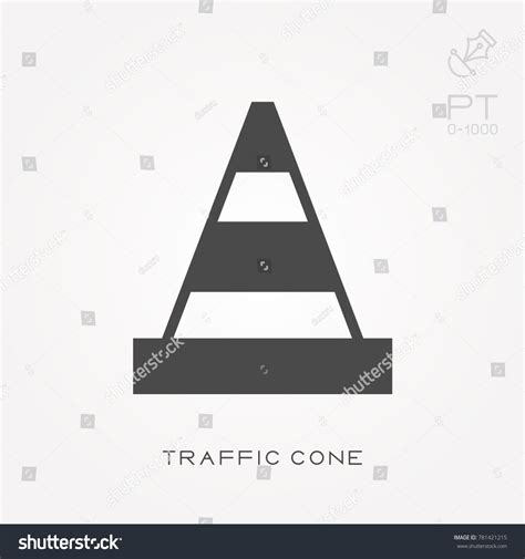 Silhouette Icon Traffic Cone Stock Vector (Royalty Free) 781421215 ...