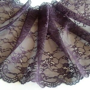 Eggplant Lingerie Stretch Lace Trim Floral Wide Elastic Lace Bra Making Width Cm