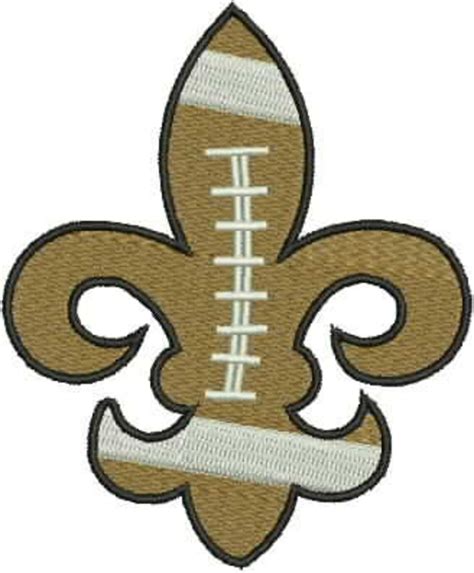 Football Fleur De Lis Embroidery Design Machine Embroidery Etsy