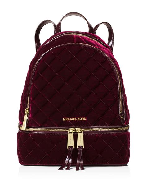 Michael Michael Kors Rhea Velvet Backpack In Purple Lyst