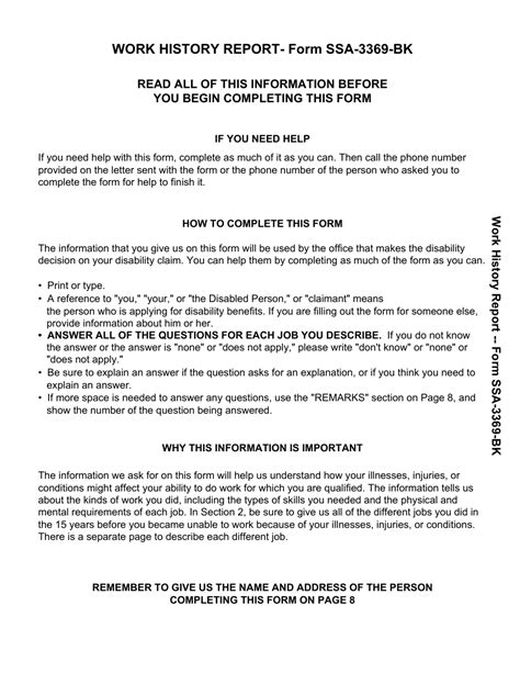 Form SSA-3369-BK - Fill Out, Sign Online and Download Fillable PDF ...