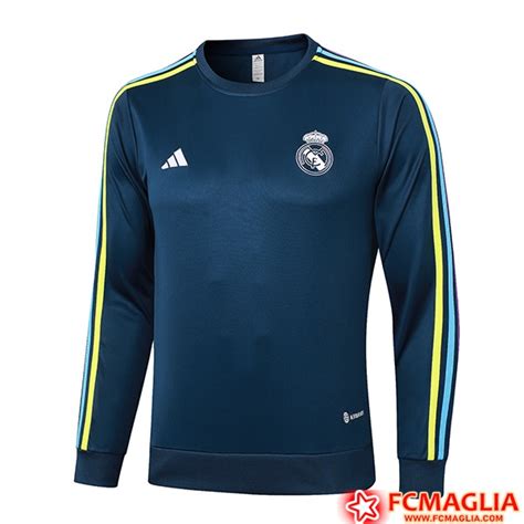 Le Nuove Felpa Allenamento Real Madrid Blu Scuro 2023 2024 Prezzo