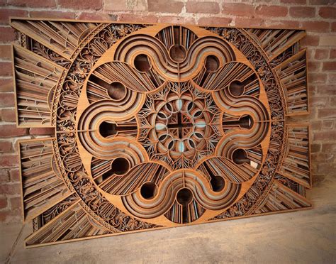 Mesmerizing Laser-Cut Wood Wall Art Feature Layers of Intricate Patterns