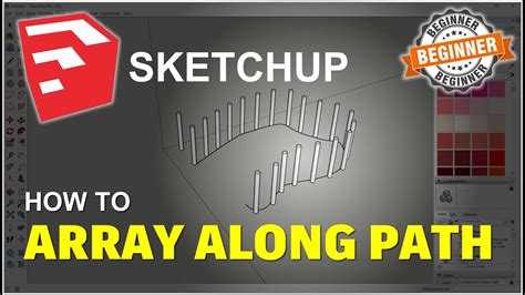 Sketchup How To Array Along Path Tutorial YouTube