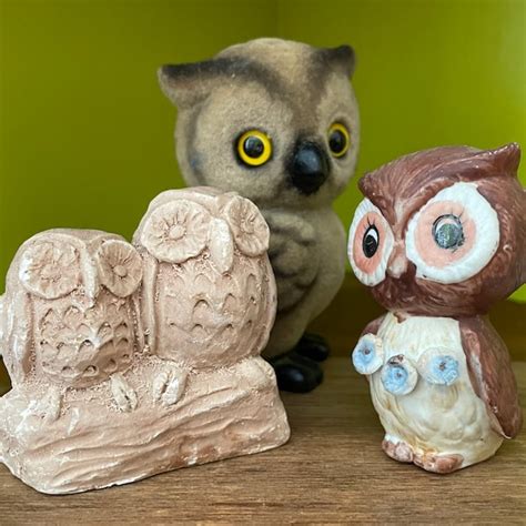 Vintage Owl Figurine Etsy