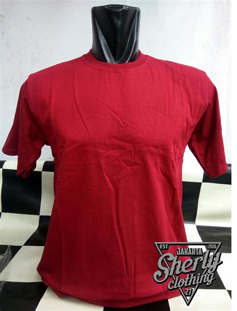 Gaya Terkini 51 Kaos Polos Warna Merah Tua