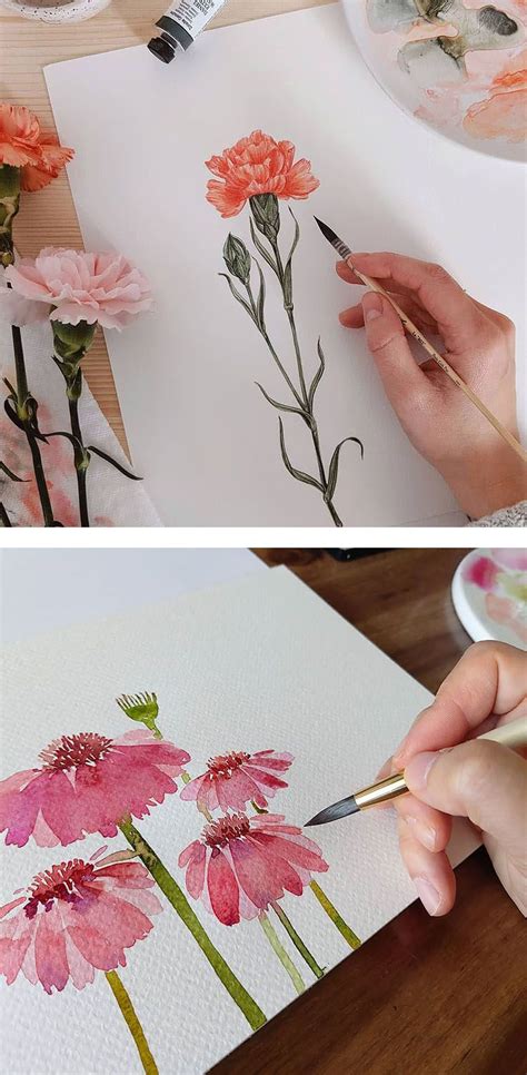 Watercolor Beginner Floral Watercolor Paintings Watercolor Paintings