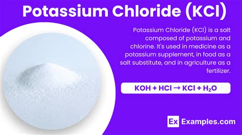 Potassium Chloride (KCl) - Definition, Structure, Properties, Uses ...