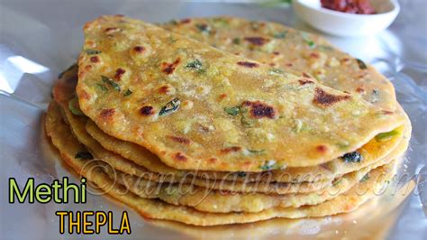 Methi thepla recipe, How to make methi thepla - Sandhya's recipes