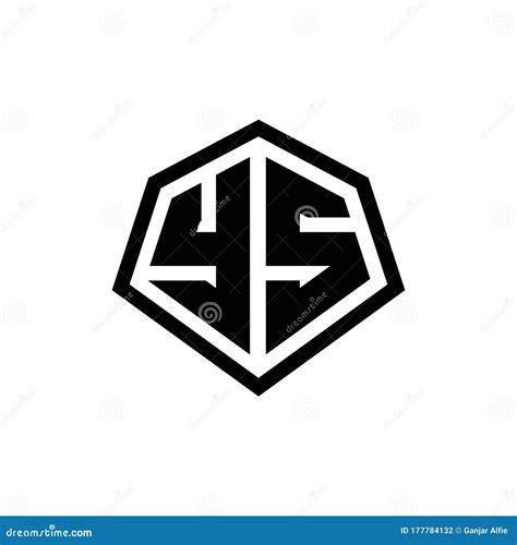 Ys Monogram Logo With Hexagon Shape And Line Rounded Style Design