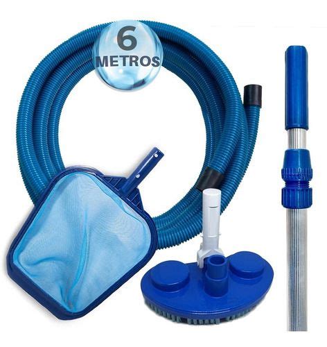 Kit Limpeza Para Piscina Aspirador Cabo M Peneira Mangueira M Clima