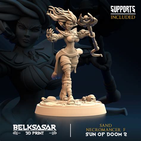 Sand Necromancer F Nude 3D File For 3D PrintingCults