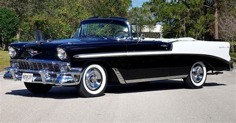 1956 Chevy Bel Air Convertible In Onyx Black