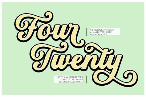 Fourtwenty A Beautiful Script Font Otf Ttf Woff