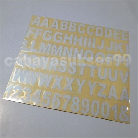 Sticker Cutting Huruf Alphabet Abjad PUTIH Font Besar A Sampai Z Plus