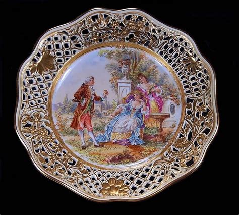 Plate Stamped Meissen Whiteware Decorated By Helena Wolfsohn Studio