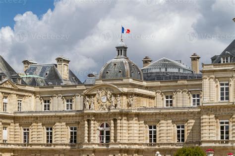 Facade of the Luxembourg Palace Palais de Luxembourg in Paris, France ...