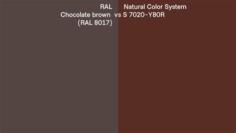 Ral Chocolate Brown Ral 8017 Vs Natural Color System S 7020 Y80r Side