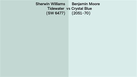 Sherwin Williams Tidewater Sw 6477 Vs Benjamin Moore Crystal Blue