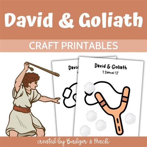 David and Goliath - Craft Sheets by Badger and Peach | TPT