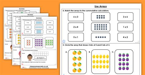 Dividing Using Arrays Worksheet