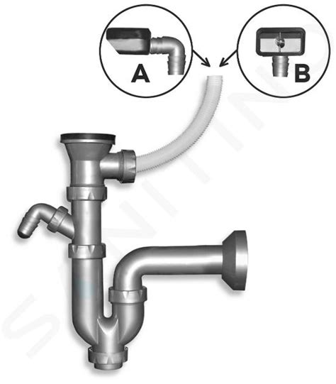 Novaservis Siphons siphon dévier 49 mm plastique NSP49 Sanitino fr