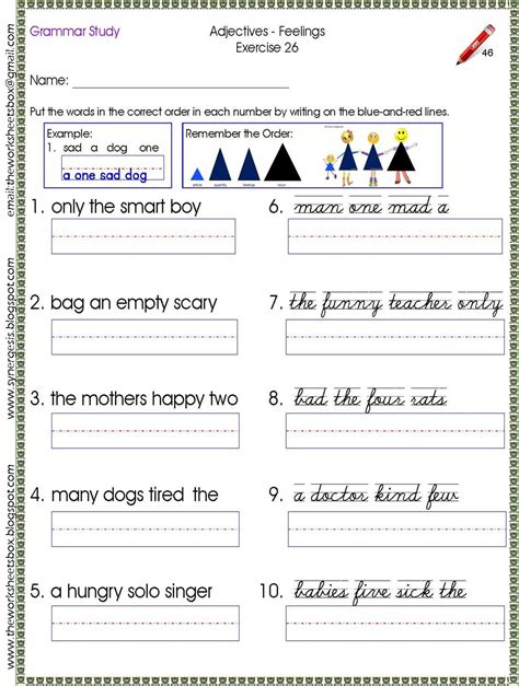 Year 3 English Worksheets