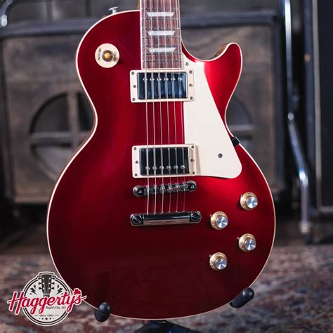 Gibson Les Paul Standard 60s Plain Top Sparkling Burgundy Top With Hardshell Case Floor