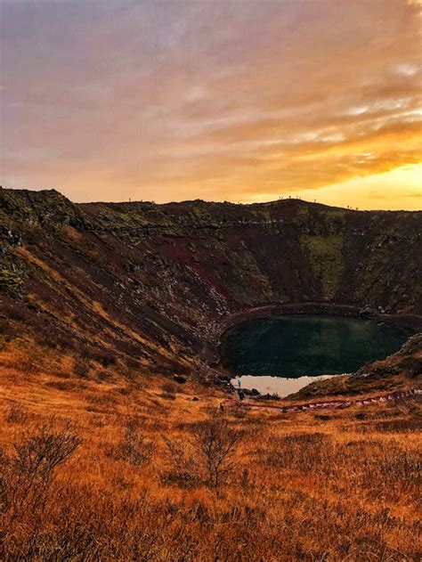 Lake on the Volcano Crater · Free Stock Photo