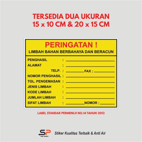 Jual Stiker Label Limbah B3 M Kota Bekasi Sign Project Tokopedia