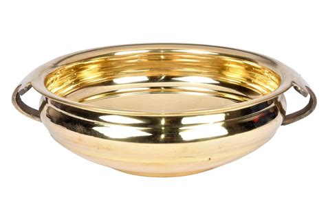 Buy Bhimonee Decor Pure Brass Plain Design Urli Uruli Urali Decorative Bowl 9 5 Use For Living