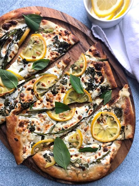 Charred Broccolini and Lemon Pizza - A perfect pie for spring!