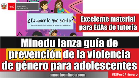 Minedu lanza guía de prevención de la violencia de género para